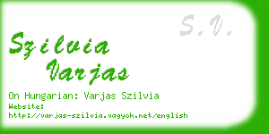 szilvia varjas business card